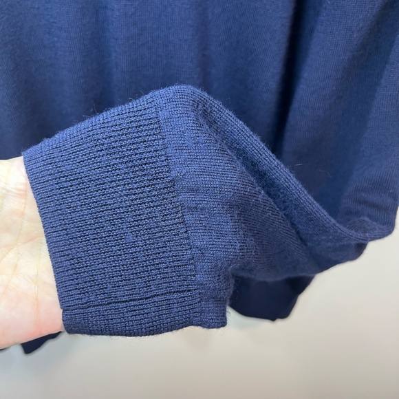Goodthreads Men's 100% Merino Wool V-Neck Sweater Navy Blue Long Sleeve  Size XL - Picture 5 of 10